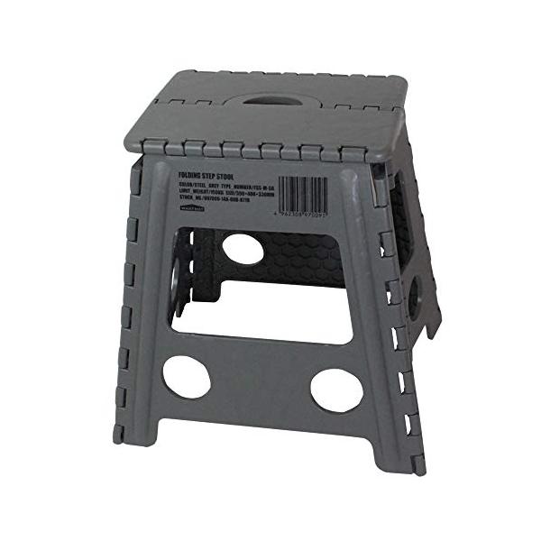 他サイト： WHATNOT(ワットノット) 折りたたみチェア 踏み台 グレー 幅39×奥33×高40cm FSS-M-SGの商品画像