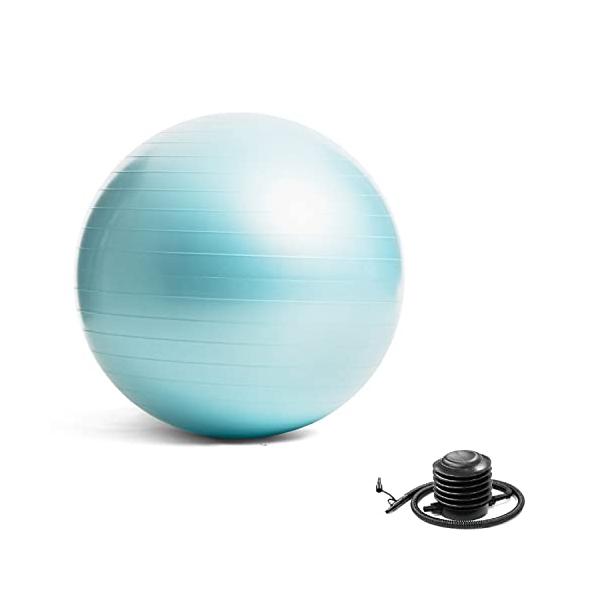 La-VIE(ラヴィ) バランスボール 55cm スカイブルー 空気入れ付き 3B