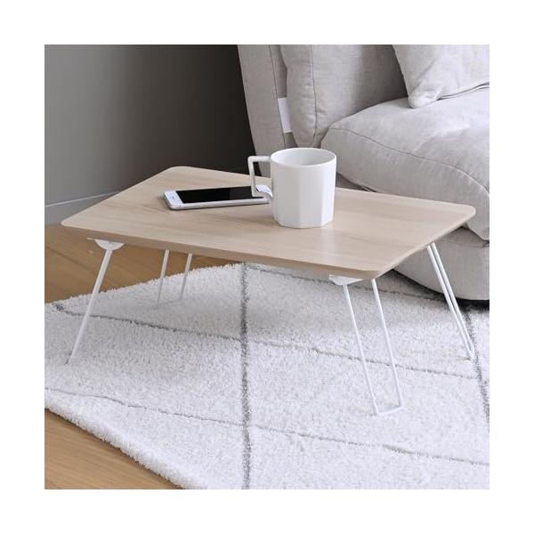 折れ脚簡易タイプ(45×30)ウッドナチュラル/幅45×奥行30cm×高さ20cm/WLT-4530(WNA)・Color:ウッドナチュラルStyle:折れ脚簡易タイプ(45×30)・パッケージ個数:1・便利なミニテーブルコンパクトでロータ...