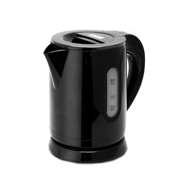 他サイト： プラス30日延長カード付イトウ 電気ケトル コンパクトケトル 小型 0.8L 800W 自動電源OFF 空焚き防止 軽量 ブラック 黒の商品画像