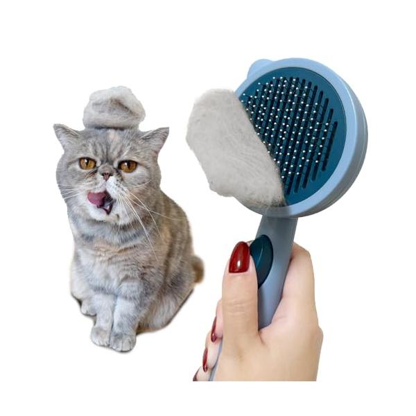 他サイト： FelineBees 猫 犬 ブラシ 皮膚に優しい 痛くない 長毛 短毛 ヒーリングブラシ スリッカーブラシ くし ペット用 ペットブラシ 毛取の商品画像