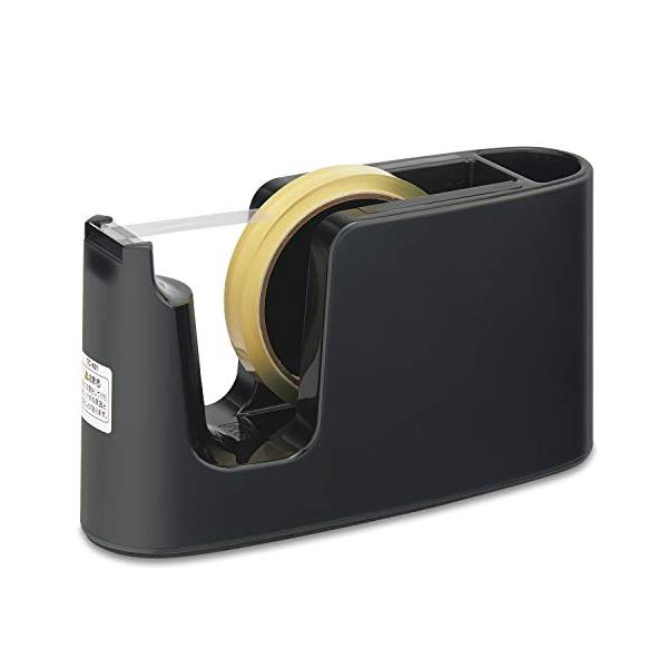 他サイト： プラス テープカッター テープ簡単交換 ペン立て付 TC-401 ブラック 31-271 TC-401 31-271の商品画像