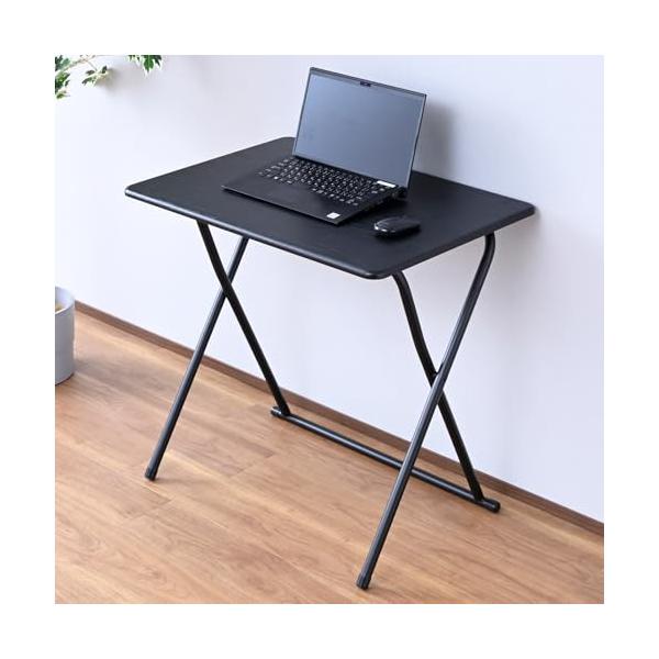 ブラック/幅70×奥行50×高さ70cm/FOT-7050(BK/MBK)・Color:ブラックPatternName:デスク(高さ70cm)・パッケージ個数:1・コンパクトな折りたたみデスク使いたいときにサッと広げて使える折り畳み式のテー...