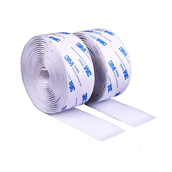 ・ホワイト (幅20mm×長3M)  ・・Color:ホワイト (幅20mm×長3M)・【セット内容】ファスナーテープ×2巻(フック側×1巻+ループ側×1巻)、カラー：ホワイト、幅：約20mm、全長:3m。・【面ファスナー】ポリエステル製で...