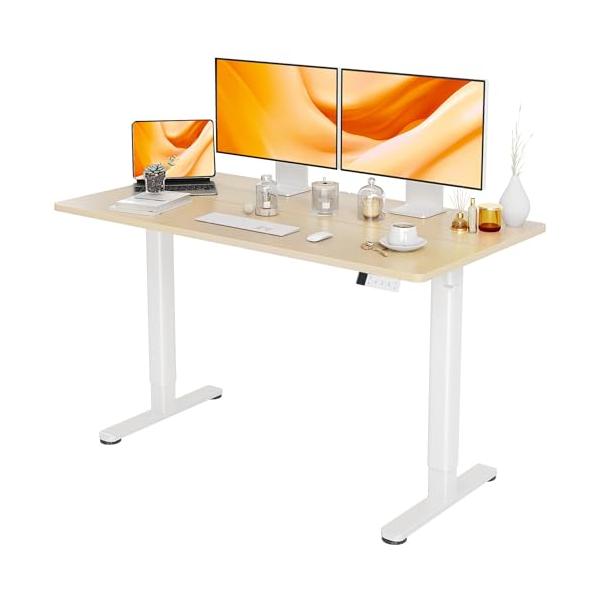 他サイト： Claiks 昇降デスク 電動 スタンディングデスク 昇降式 テーブル 幅140cm*奥行き60cm テレワーク オフィスデスク 在宅ワーク パの商品画像