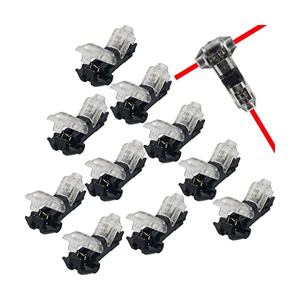 他サイト： CTRICALVER 1ピンT型配線コネクター 配線分岐コネクター 簡単に速く配線取り付け 分岐 配線 接続 細線  10個セットの商品画像