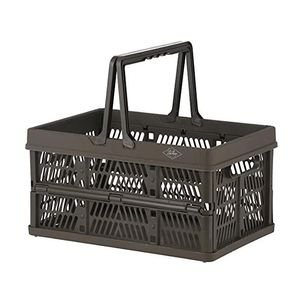 他サイト： 不二貿易 折りたたみ コンテナ かご 幅38×奥行25.5×高さ20cm カーキ 取っ手付き 持ち運び簡単 内容量15L Mサイズ 86445の商品画像