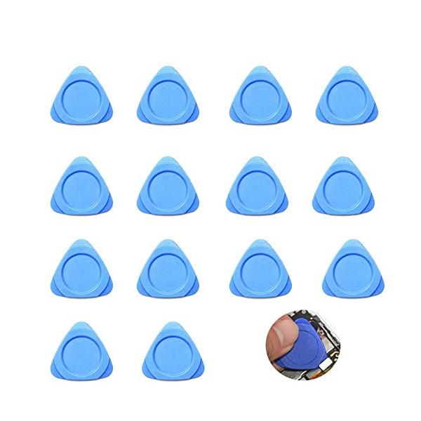 サイズ：:3.1cm*1.7cm　セット内容：14個セット。・メインカラー：ブルー; 材質：プラスチック; 形状：三角形。・優れた設計：表面の中央部分にくぼみがあり、親指がフィットする設計になっておりますので、持ちやすく扱いやすいオープナー...