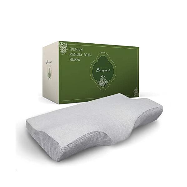 他サイト： Sleepeach 枕 まくら 低反発 低反発枕 pillow ジャストフィット カバー洗濯可 60*34cm*7-11cm 枕 大きめの商品画像