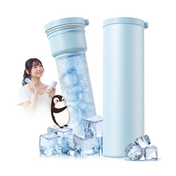 氷嚢 ボトル 魔法瓶構造 氷のう -5℃凍結保冷ジェル熱中症対策 グッズ 暑さ対策 グッズ 首 冷やす 150ml大容量 ミニアイスパック 水筒