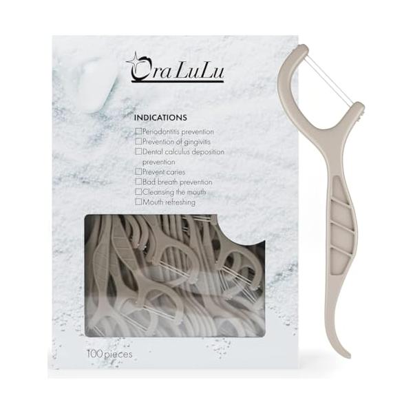 他サイト： OraLuLu(オーラルル) 強化糸2連フロス デンタルフロス 歯間ブラシ フロス 歯 2本糸 歯間ケア 100本の商品画像