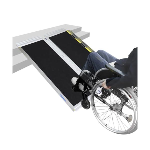 Ruedamann 車椅子用スロープ 長さ121cm*幅77cm 耐荷重300kg