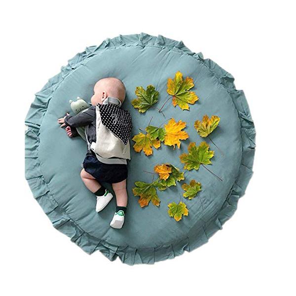 他サイト： ORFINA ベビープレイマット 円形 ベビーマット おしゃれ 遊びマット ラグマット サークルマット ベビークロールマット 柔らかい 綿 毛布の商品画像