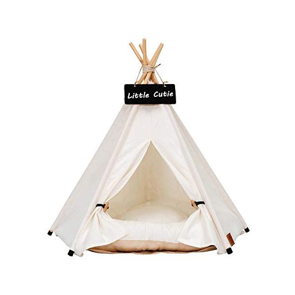 他サイト： Little Cutie ペット テント 夏用 ペット ハウス ペットベッド 犬小屋 猫小屋 通気性いい 暑さ対策 かわいい マットレス付き 洗の商品画像