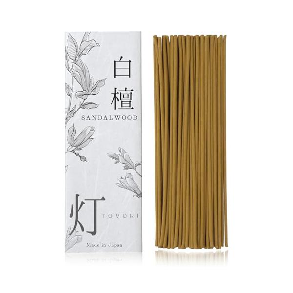 他サイト： 少し贅沢な香りの癒しお香 白檀 線香 約60本入 日本製 天然由来 淡路島産 サンダルウッド インセンス お香立てなし ギフト 母の日 長さ：約の商品画像