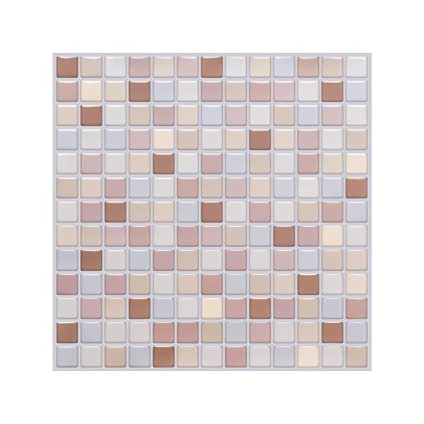 モザイクモザイク 優しいミルクティー色/25*25cm 4枚/MT1278・Size:25*25cm 4枚Color:モザイク 優しいミルクティー色・? MORCARTを選択する理由：1) タイルシールの表面は凹凸があり、立体感のあるデザイ...