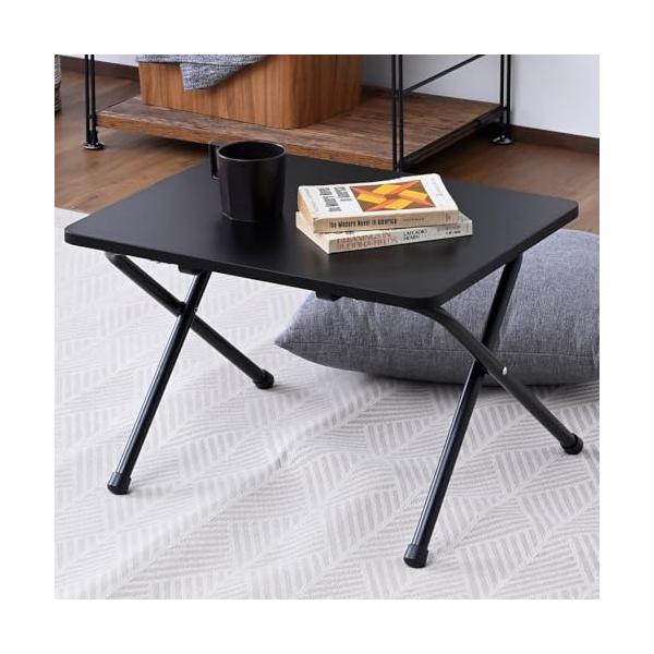 折りたたみ(簡易タイプ)ブラック/幅50×奥行44×高さ35.5cm/RYST-5040L(BK/BK4)・Color:ブラックStyle:折りたたみ(簡易タイプ)・パッケージ個数:1・コンパクトなローテーブル軽くてコンパクトな折りたたみテ...