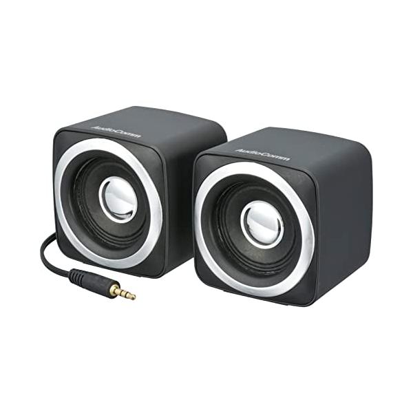 他サイト： オーム電機AudioComm ミニスピーカー パッシブタイプ ヘッドホン端子接続 ステレオスピーカー ASP-150N 03-2042 OHMの商品画像