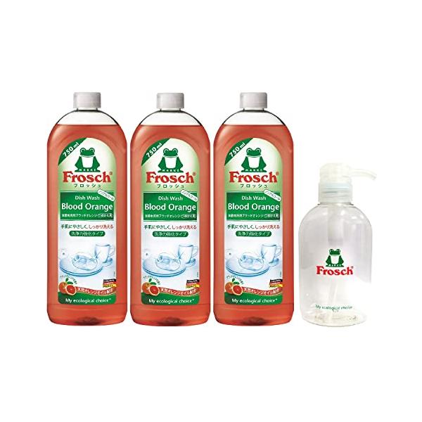他サイト： フロッシュ 食器用洗剤 ブラッドオレンジ 750ml×3本 ポンプボトル付の商品画像