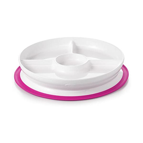 他サイト： OXO Tot オクソートット くっつく ランチプレート ピンク FDOX61121300 1個 (x 1)の商品画像