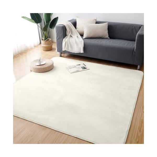 他サイト： Keusnix カーペット ラグ ラグマット滑り止め付 洗える 135×185cm 約1.5畳 絨毯 防ダニ 抗菌 防臭 オールシーズン快適に使の商品画像