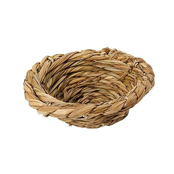 サイズ：φ130×65mm　※手作りのため、サイズに多少誤差があります。・材質：イネ科天然草（熱殺菌処理済み）・適応鳥：カナリア・文鳥など