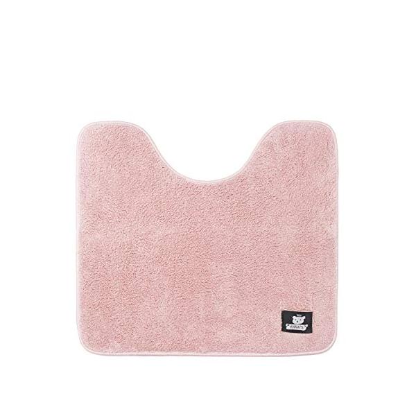 ピンク/55*60cm/-・Color:ピンクSize:55*60cm・商品仕様表面：ポリエステル100％；裏面：不織布(滑り止め付き）。毛足の長さは約12mmです。5カラー、3サイズからお好みのトイレマットをお選びいただけます。（ご購入前...