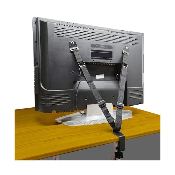 他サイト： QBeau テレビ 転倒防止ベルト 耐震ベルト TV 家具 てんとう防止 固定 地震対策グッズ 防災グッズ 穴あけ不要 日本語説明書付きの商品画像