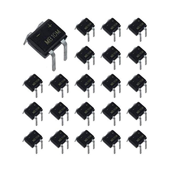 パッケージ個数:1・製品名 : MB10M ブリッジダイオード整流器。・平均整流出力電流: 0.8A、再発ピーク逆電圧：1000V;マックス、RMSブリッジ入力電圧：700V;マックス、DCブロッキング電圧：1000V。・高温はんだ付けがさ...