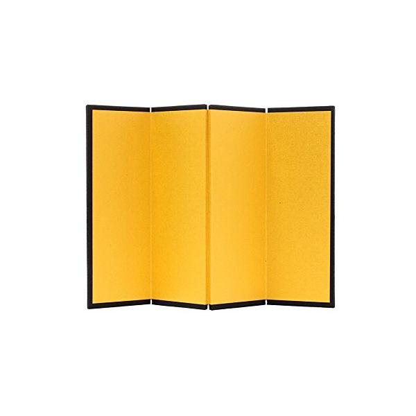 他サイト： ミニ金屏風 4曲 120×168mm 絹目模様 CCM-2-001の商品画像