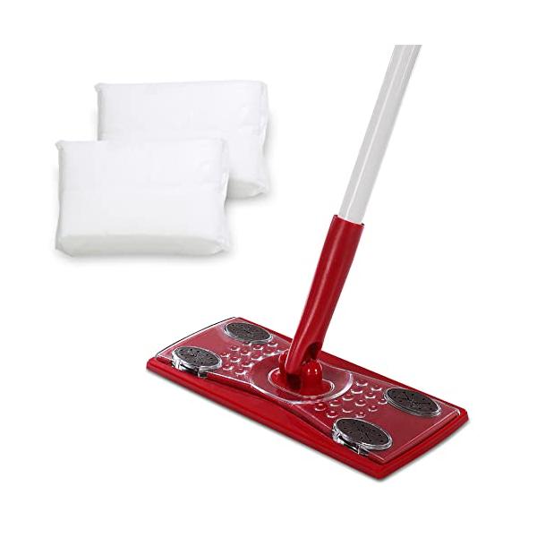 他サイト： Eyliden フロアワイパー 本体 フローリング フローリングワイパー ジョイントタイプ レッド モップ フロア用掃除道具 シート ドライシーの商品画像