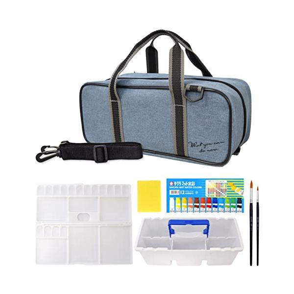 他サイト： サクラクレパス 絵の具セット コンパクト 水彩セット ブルーグレー EWZ-A1#40の商品画像