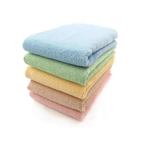 他サイト： Kosugizen ミニバスタオル 徳用カラー 5色各1枚入 50×100cm 小さなサイズのバスタオル まとめてお得 5枚セット SV-451-の商品画像