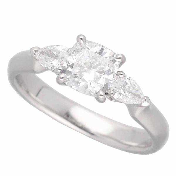ダイヤモンド(1.01ct D-IF)サイドダイヤモンド(0.30ct)リング Pt950 