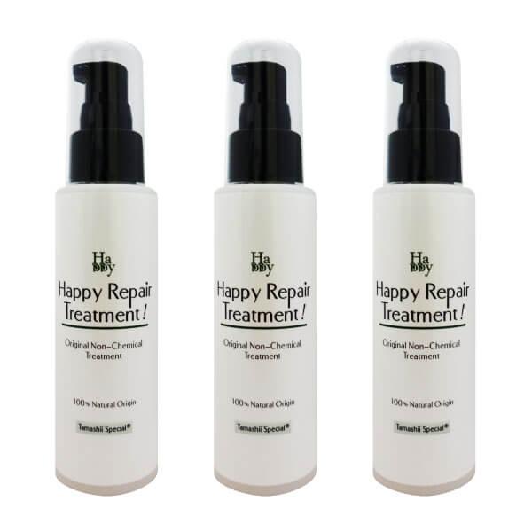 無添加 魂のハッピーリペアトリートメント（無香料）100ml×3本 洗い流さない アウトバス ヘアミルク 保湿 敏感肌 マタニティママ ジェンダーレス