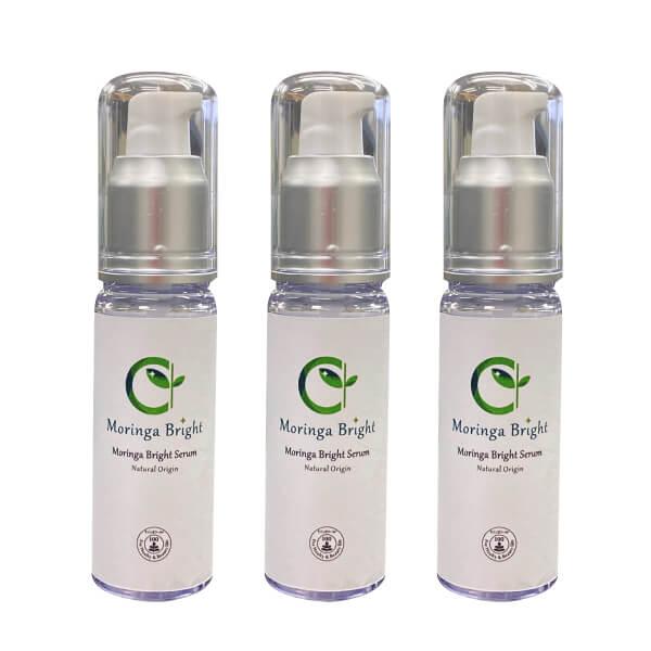 モリンガブライトセラム（無香料）30ml×３本 美容液 無添加 発酵モリンガエキス 界面活性剤フリー オイルフリー ゆらぎ肌 敏感肌 エイジングケア フルボ酸