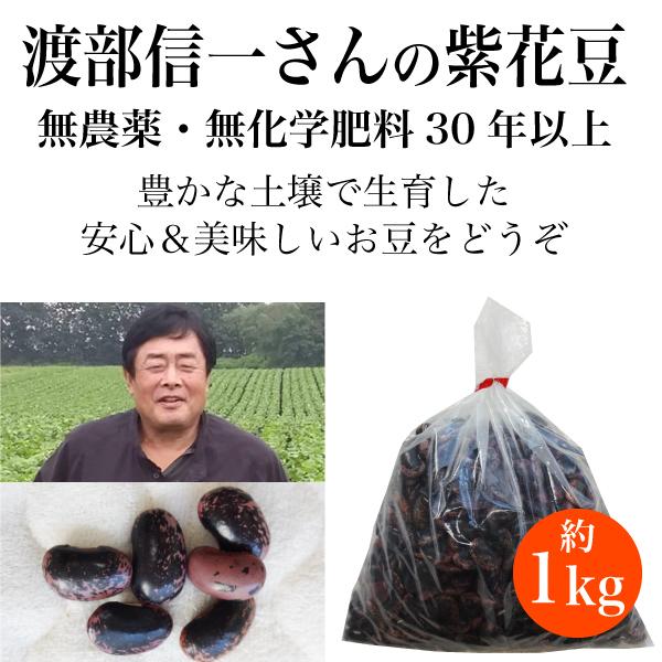渡辺信一さんの紫花豆 北海道産 約1kg 無農薬無化学肥料栽培の紫花豆 品種は紅花いんげん 固定種 渡辺信一さんは北海道で化学薬品とは無縁の農業を営む生産者 Ke7127 オーガニック無添加 魂の商材屋 通販 Yahoo ショッピング
