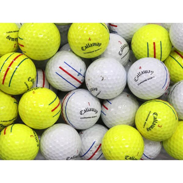 キャロウェイロストボールクロムソフトトリプルトラック年式混合50個 Callaway Bランク キャロウェイ CHROME SOFT トリプル・トラック