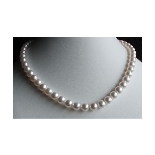パール ネックレス伊勢志摩産 ホワイトピンク アコヤ真珠 7.5-8mm