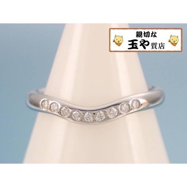 TIFFANY&Co.（ティファニー） ダイヤ9P バンド プラチナ V字 指輪 6号