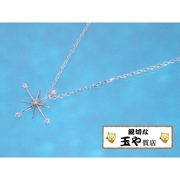 STAR JEWELRY（スタージュエリー） ダイヤ0.04ct 雪の結晶 ペンダント