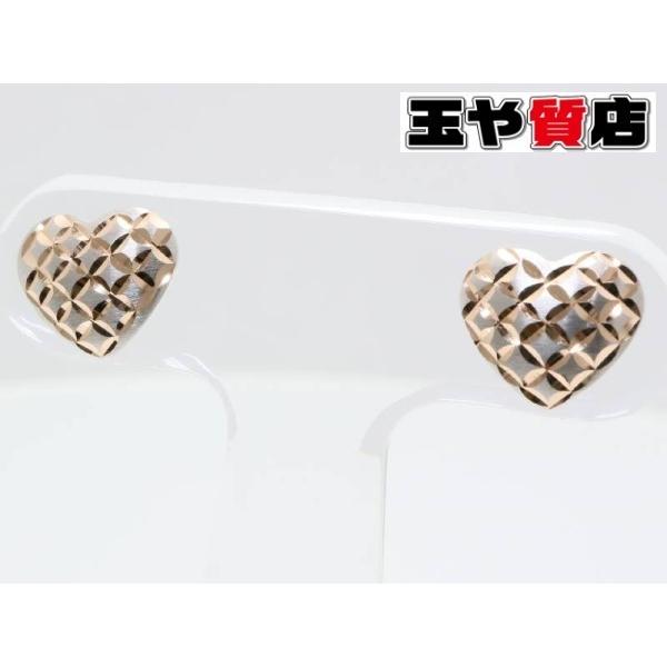新品K14YG/PG/WGハートピアス K14 ハート デザイン ピアス YG WG : 親切な 玉や質店 - 通販