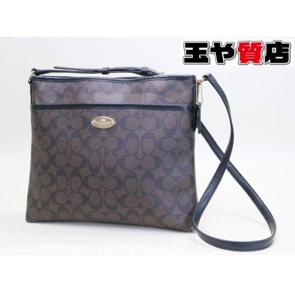 COACH コーチ スクエア ショルダー 茶黒 シグネチャー F34938 COACH コーチ スクエア ショルダー 茶黒 シグネチャー F34938