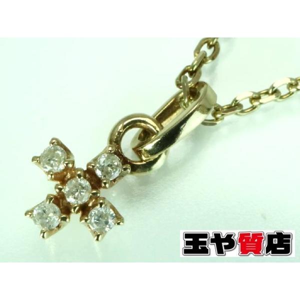 NOJESS ノジェス ダイヤ5P クロス ペンダント ネックレス K10 NOJESS ノジェス ダイヤ5P クロス ペンダント ネックレス K10