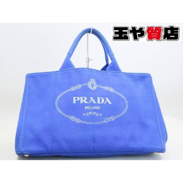 PRADA プラダ カナパ Lサイズ トート バック BN1872 コバルト PRADA プラダ カナパ Lサイズ トート バック BN1872 コバルト