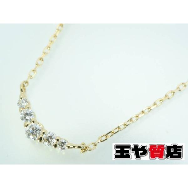 ヴァンドーム青山 ダイヤ0.11ct リュール ネックレス K18 イエロー  