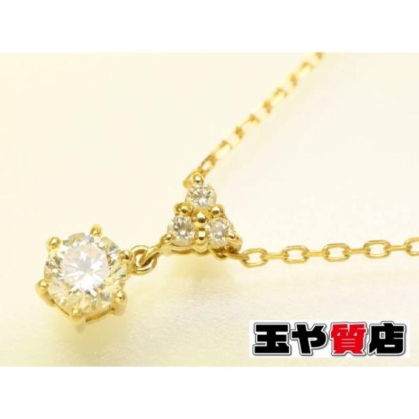 AHKAH アーカー 美品 ダイヤ0.09ct ロゼ ネックレス K18 2014X