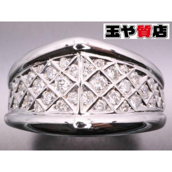 ピキョッティ PICCHIOTTI ダイヤ0.55ct 格子 リング 12号 K18WG 