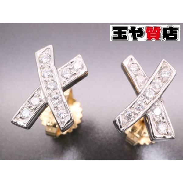 TIFFANY&Co. ティファニー 美品 ダイヤ キス ピアス プラチナ TIFFANY&Co. ティファニー 美品 ダイヤ キス ピアス プラチナ