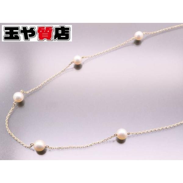 MIKIMOTO（ミキモト） パール 約6ミリ 11粒 ロング ネックレス K18YG